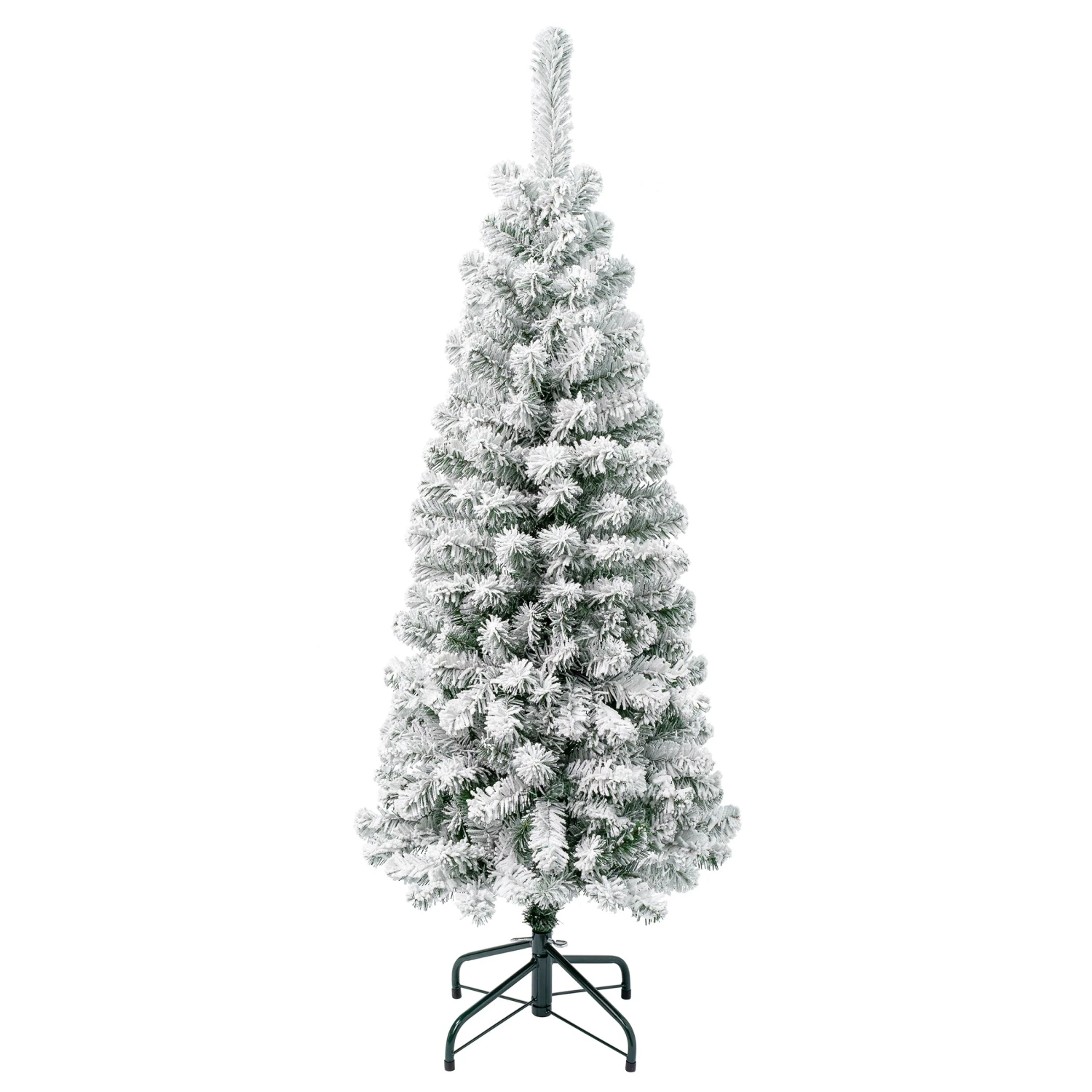 First Traditions Acacia Flocked Tree Slim Christmas Tree, 4.5 Ft 3 First Traditions Acacia Flocked Tree Slim Christmas Tree, 4.5 Ft