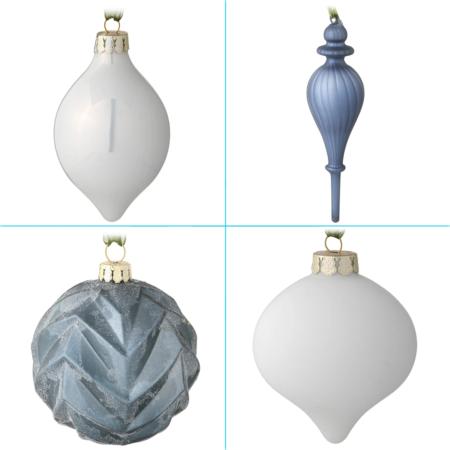 National Tree Company 20-Piece Christmas Tree Ornament Set, Arctic Lights Collection 5 National Tree Company 20-Piece Christmas Tree Ornament Set, Arctic Lights Collection - Image 3