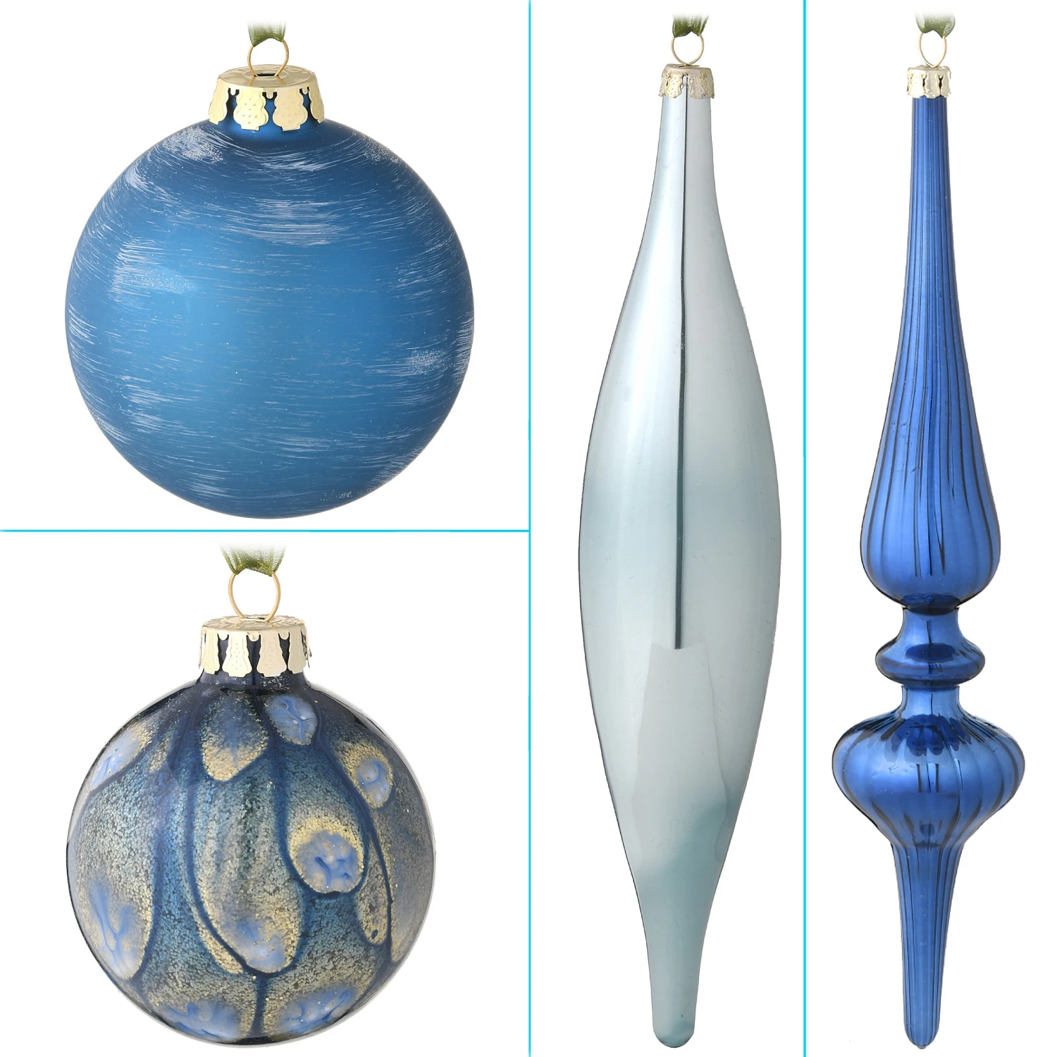 National Tree Company 20-Piece Christmas Tree Ornament Set, Arctic Lights Collection 6 National Tree Company 20-Piece Christmas Tree Ornament Set, Arctic Lights Collection - Image 4