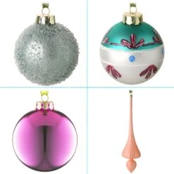 National Tree Company 20-Piece Christmas Tree Ornament Set, Be Merry Collection -National Tree Company AH63 BM20 7