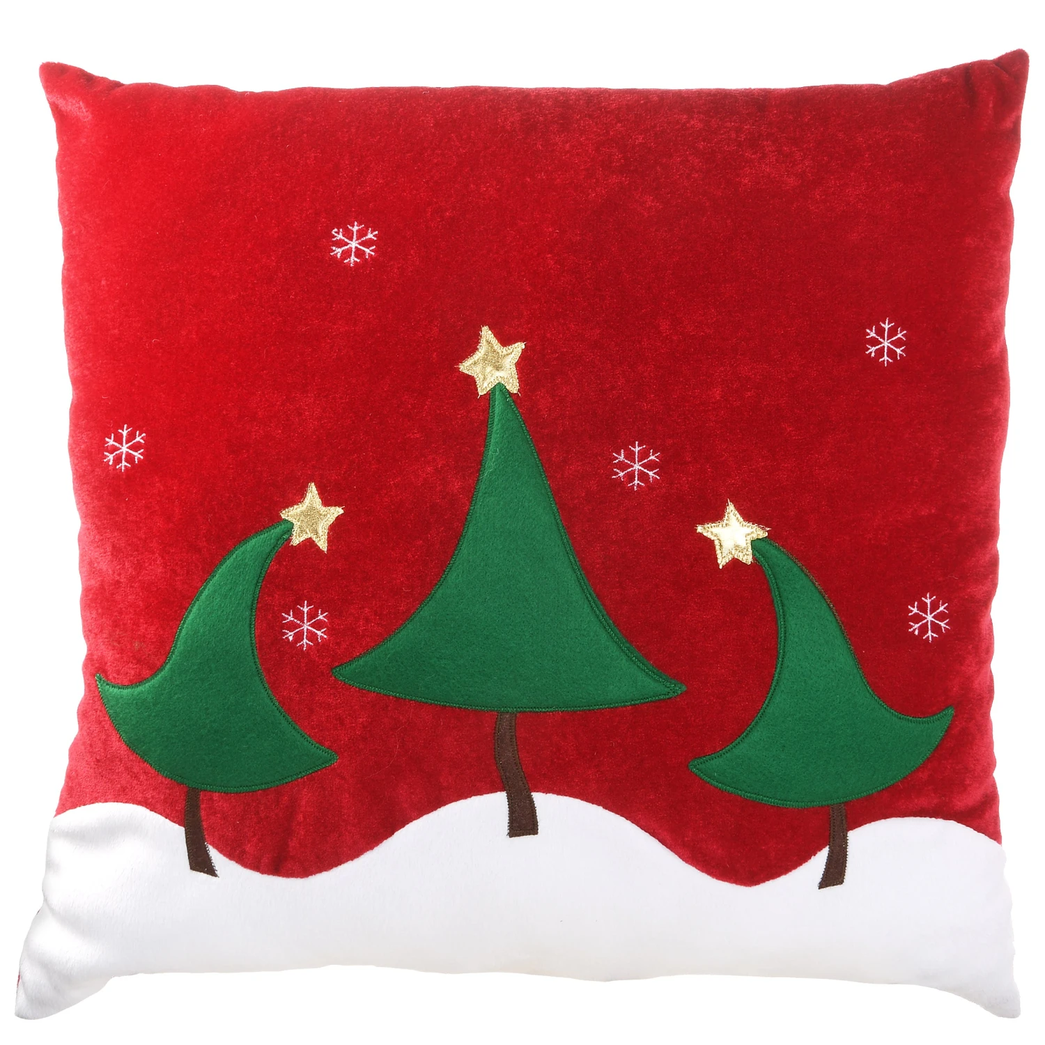 National Tree Company 20" General Store Collection Red Pillow With Christmas Trees 3 National Tree Company 20" General Store Collection Red Pillow With Christmas Trees