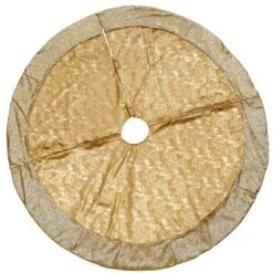 National Tree Company 48" Yuletide Glam Collection Metallic Gold Tree Skirt