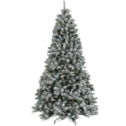 National Tree Company 7.5 Ft. Snowy North Valley® Spruce Tree With Clear Lights