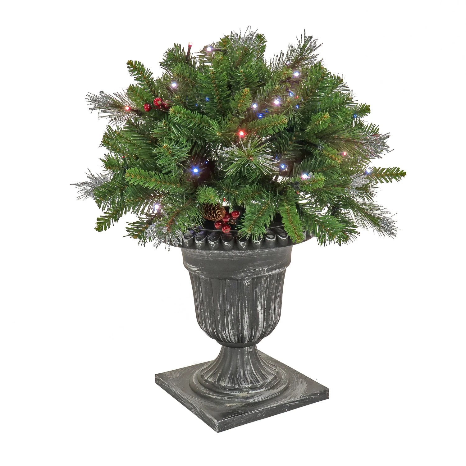 National Tree Company 24" Crestwood® Spruce Porch Bush With Twinkly™ LED Lights 3 National Tree Company 24" Crestwood® Spruce Porch Bush With Twinkly™ LED Lights