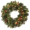 National Tree Company 20in Crestwood® Spruce Wreath With Clear Lights