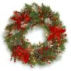 National Tree Company Pre-Lit Artificial Christmas Wreath, Green, Tartan Plaid, White Lights, Decorated With Frosted Branches, Pine Cones, Berry Clusters, Flowers, Christmas Collection, 30 Inches 1 National Tree Company Pre-Lit Artificial Christmas Wreath, Green, Tartan Plaid, White Lights, Decorated With Frosted Branches, Pine Cones, Berry Clusters, Flowers, Christmas Collection, 30 Inches -National Tree Company DC13 147 30WB