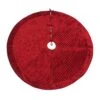 National Tree Company 60" HGTV Home Collection Quilted Velvet Tree Skirt, Red -National Tree Company DD94 TDD1242RD