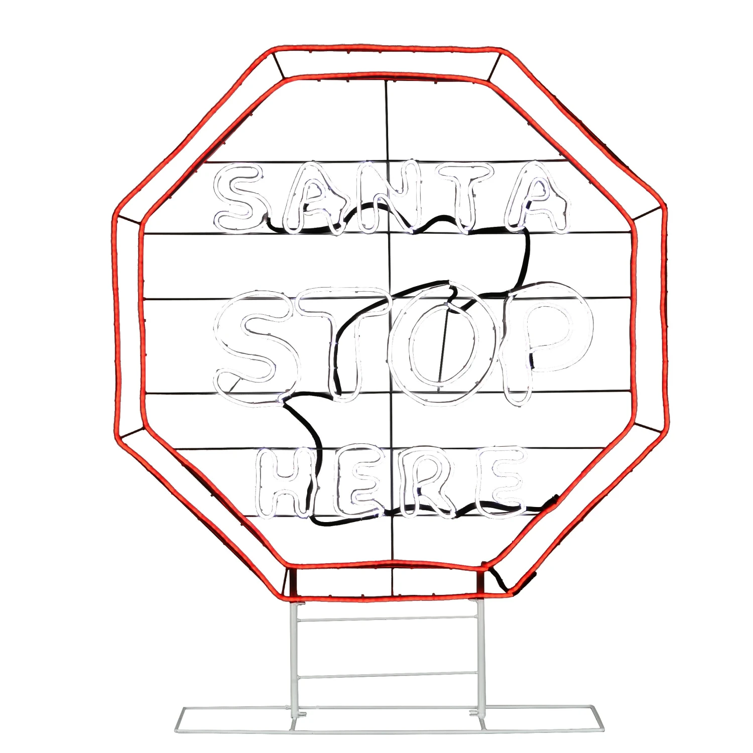 National Tree Company 44" LED Light Strip “Santa Stop Here" Sign 3 National Tree Company 44" LED Light Strip “Santa Stop Here" Sign