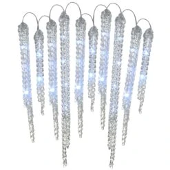 National Tree Company Crystal Icicles With LED Lights