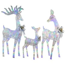National Tree Company 3-Piece Deer Family With LED Lights