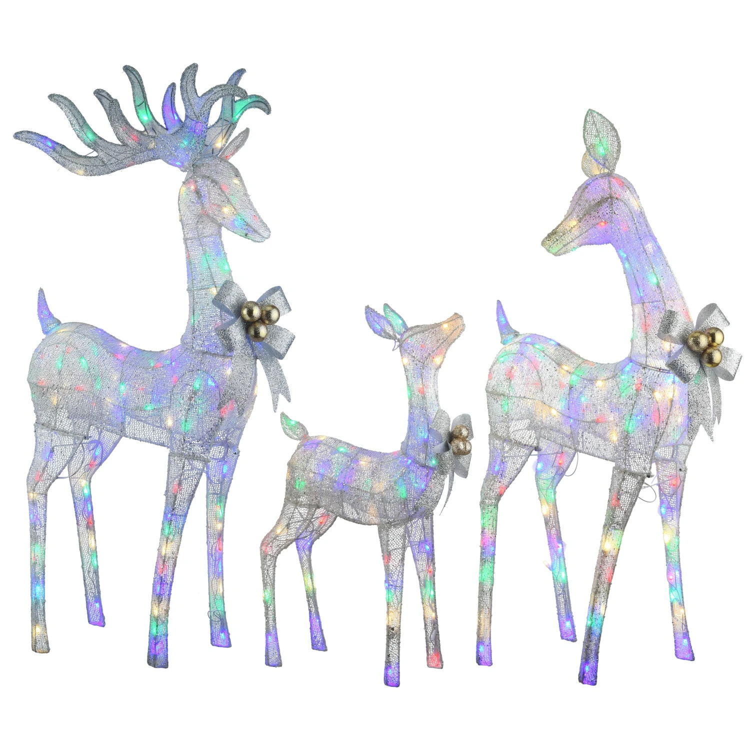 National Tree Company 3-Piece Deer Family With LED Lights 3 National Tree Company 3-Piece Deer Family With LED Lights