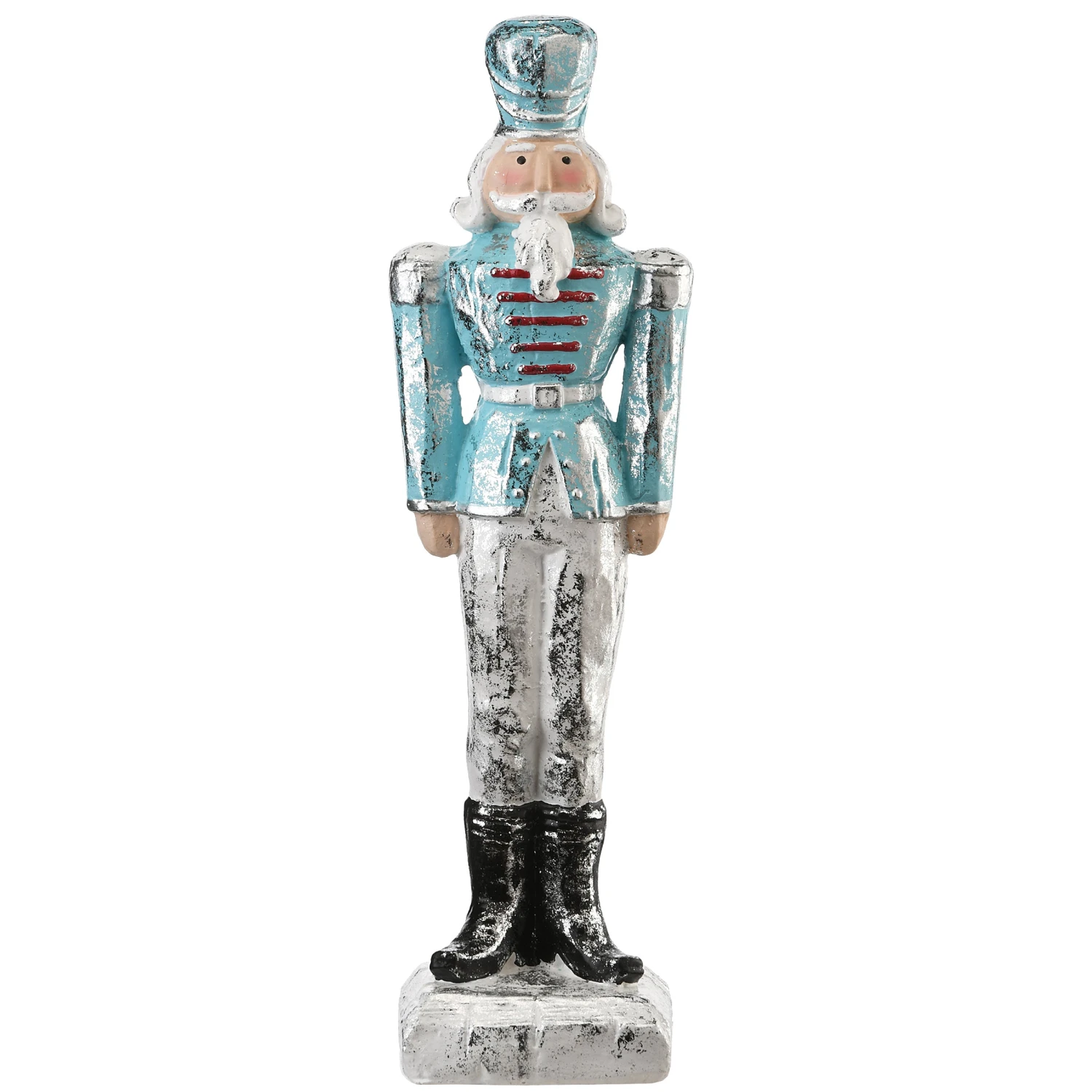 National Tree Company Silver And Blue Christmas Nutcracker, Antique Finish, 17 In 3 National Tree Company Silver And Blue Christmas Nutcracker, Antique Finish, 17 In