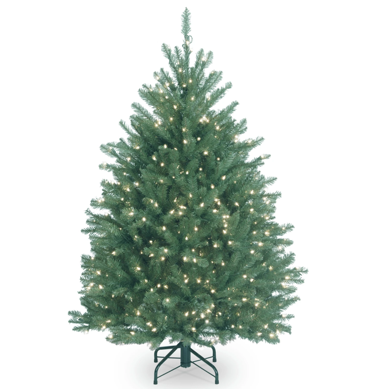 National Tree Company Pre-Lit Artificial Full Christmas Tree, Blue, Dunhill Fir, White Lights, Includes Stand, 4.5 Feet 3 National Tree Company Pre-Lit Artificial Full Christmas Tree, Blue, Dunhill Fir, White Lights, Includes Stand, 4.5 Feet