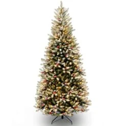 National Tree Company 6.5 Ft. Dunhill(R) Fir Slim Tree With Clear Lights