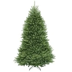 Artificial Full Christmas Tree, Green, Dunhill Fir, Includes Stand, 7 Feet