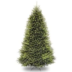 Artificial Full Christmas Tree, Green, Dunhill Fir, Includes Stand, 9 Feet