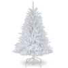 National Tree Company Pre-Lit Artificial Mini Christmas Tree, White, Dunhill Fir, White Lights, Includes Stand, 4.5 Feet -National Tree Company DUWH 45