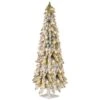 National Tree Company Pre-Lit Artificial Christmas Tree, Snowy Downswept, Green, White Lights, Includes Stand, 5 Feet -National Tree Company FTDF1 60ALO