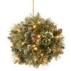 National Tree Company Pre-Lit Artificial Christmas Kissing Ball, Green, Glittery Bristle Pine, Decorated With Pine Cones, Frosted Branches, Christmas Collection, 12 Inches 1 National Tree Company Pre-Lit Artificial Christmas Kissing Ball, Green, Glittery Bristle Pine, Decorated With Pine Cones, Frosted Branches, Christmas Collection, 12 Inches -National Tree Company GB1 300 12K B1