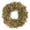 National Tree Company, Pre-Lit Artificial Christmas Wreath, Glittery Bristle Pine With Twinkly LED Lights, Plug In, 24 In 2 National Tree Company, Pre-Lit Artificial Christmas Wreath, Glittery Bristle Pine With Twinkly LED Lights, Plug In, 24 In -National Tree Company GB3 300T 24W S