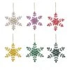 National Tree Company 6 Piece HGTV Home Collection Beaded Snowflake Ornaments 1 National Tree Company 6 Piece HGTV Home Collection Beaded Snowflake Ornaments -National Tree Company HGT93 XST25013A