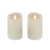 National Tree Company 2x5 HGTV Home Collection Flameless Heritage Pillar Candle Pair, Ivory -National Tree Company HGTAR100 TV2204