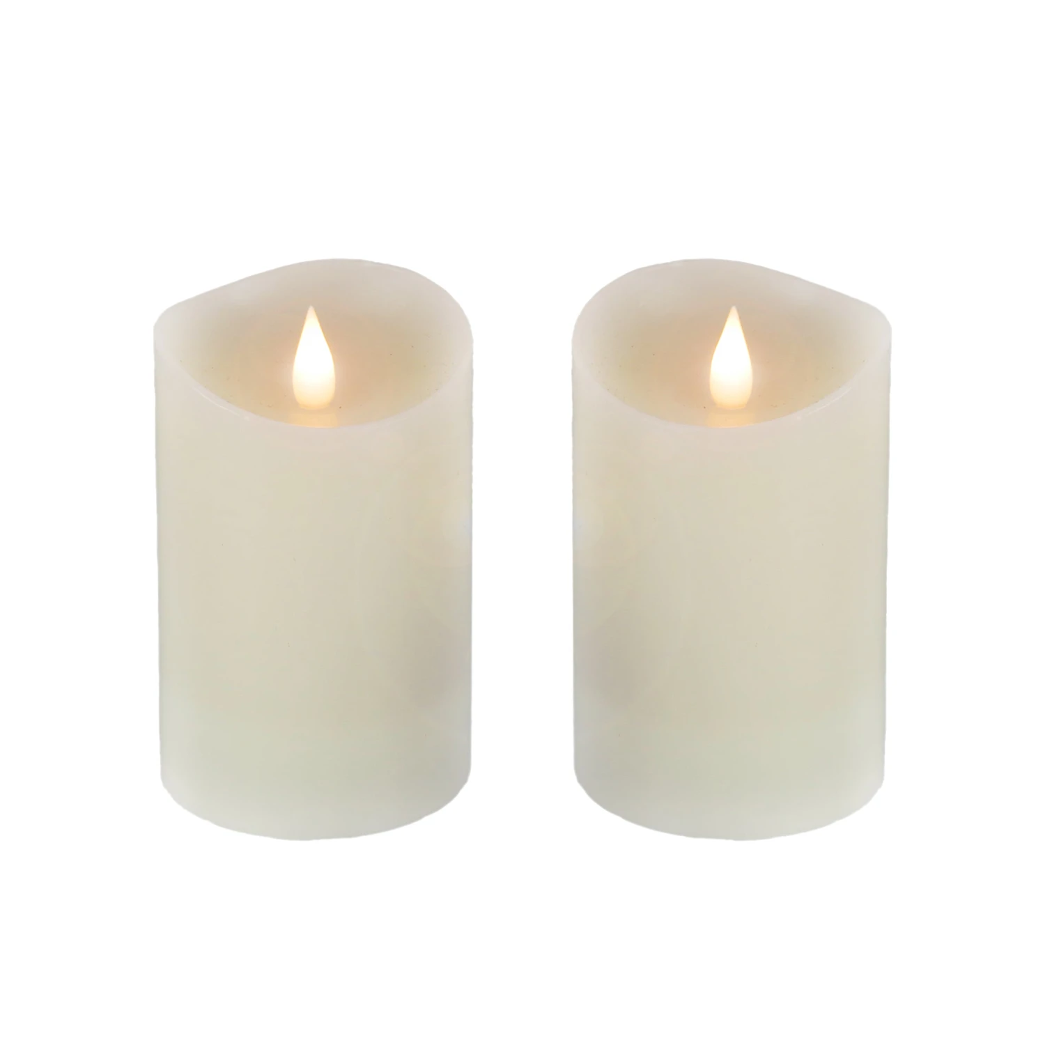 National Tree Company 2x5 HGTV Home Collection Flameless Heritage Pillar Candle Pair, Ivory 3 National Tree Company 2x5 HGTV Home Collection Flameless Heritage Pillar Candle Pair, Ivory