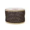National Tree Company 3" HGTV Home Collection Carmel Jacquard Double-Sided Ribbon, Black -National Tree Company HGTOR99 4X51300