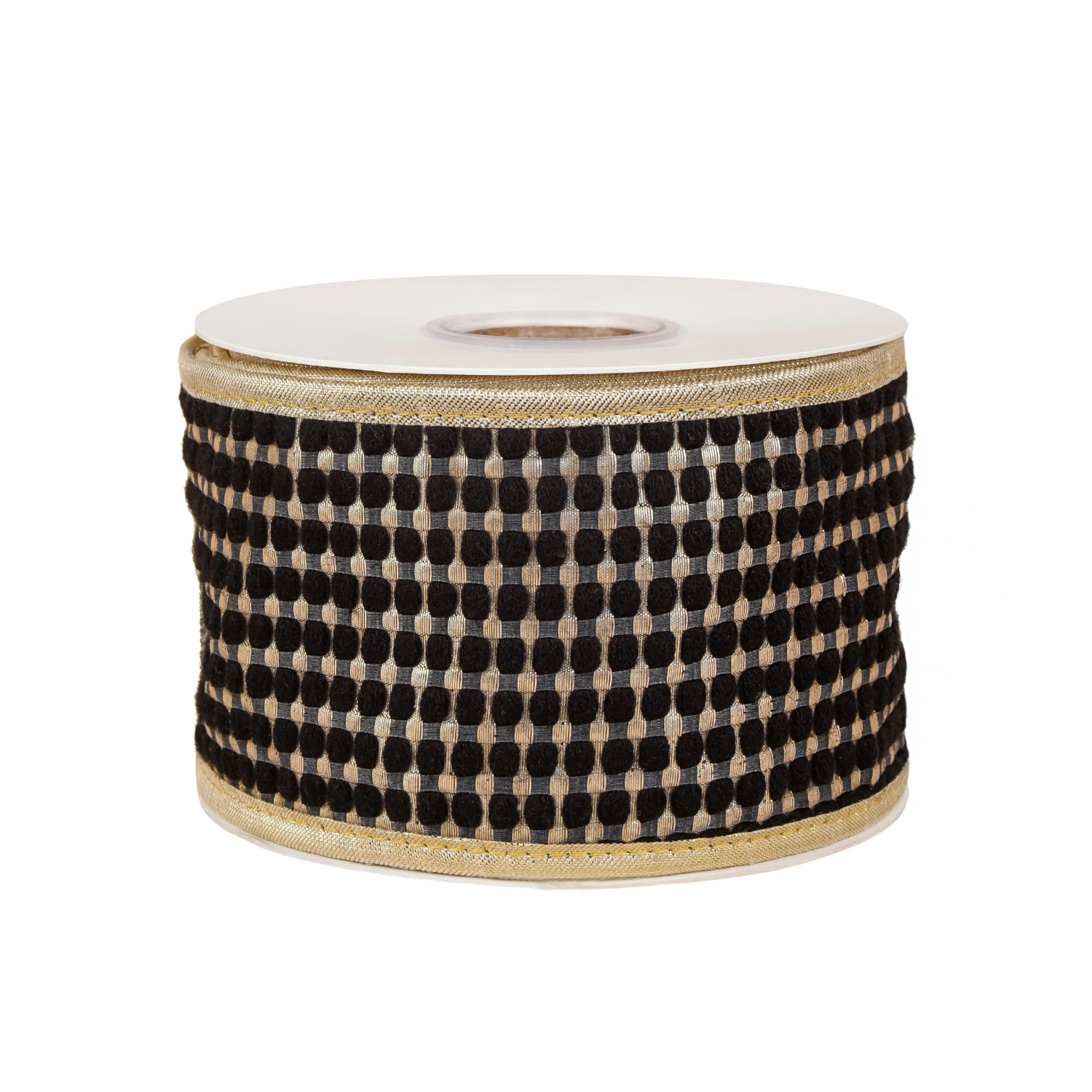 National Tree Company 3" HGTV Home Collection Carmel Jacquard Double-Sided Ribbon, Black 3 National Tree Company 3" HGTV Home Collection Carmel Jacquard Double-Sided Ribbon, Black