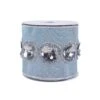 National Tree Company 4" HGTV Home Collection Sequin Beaded Taffeta Ribbon, Blue -National Tree Company HGTOR99 R141B05