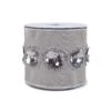 National Tree Company 4" HGTV Home Collection Sequin Beaded Taffeta Ribbon, Gray -National Tree Company HGTOR99 R143B05