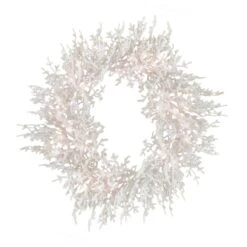 National Tree Company 30" HGTV Home Collection Pre-Lit Christmas By The Sea Coral Wreath