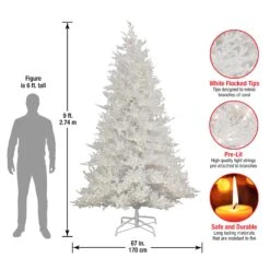 National Tree Company HGTV Home Collection Pre-Lit Christmas By The Sea Coral Artificial Tree With Artificial Tree Stand Pre-Strung With Warm White LED Lights , Plug In, HGTV Home Collection, Coral, 9ft -National Tree Company HO76 YL52 90 Dim