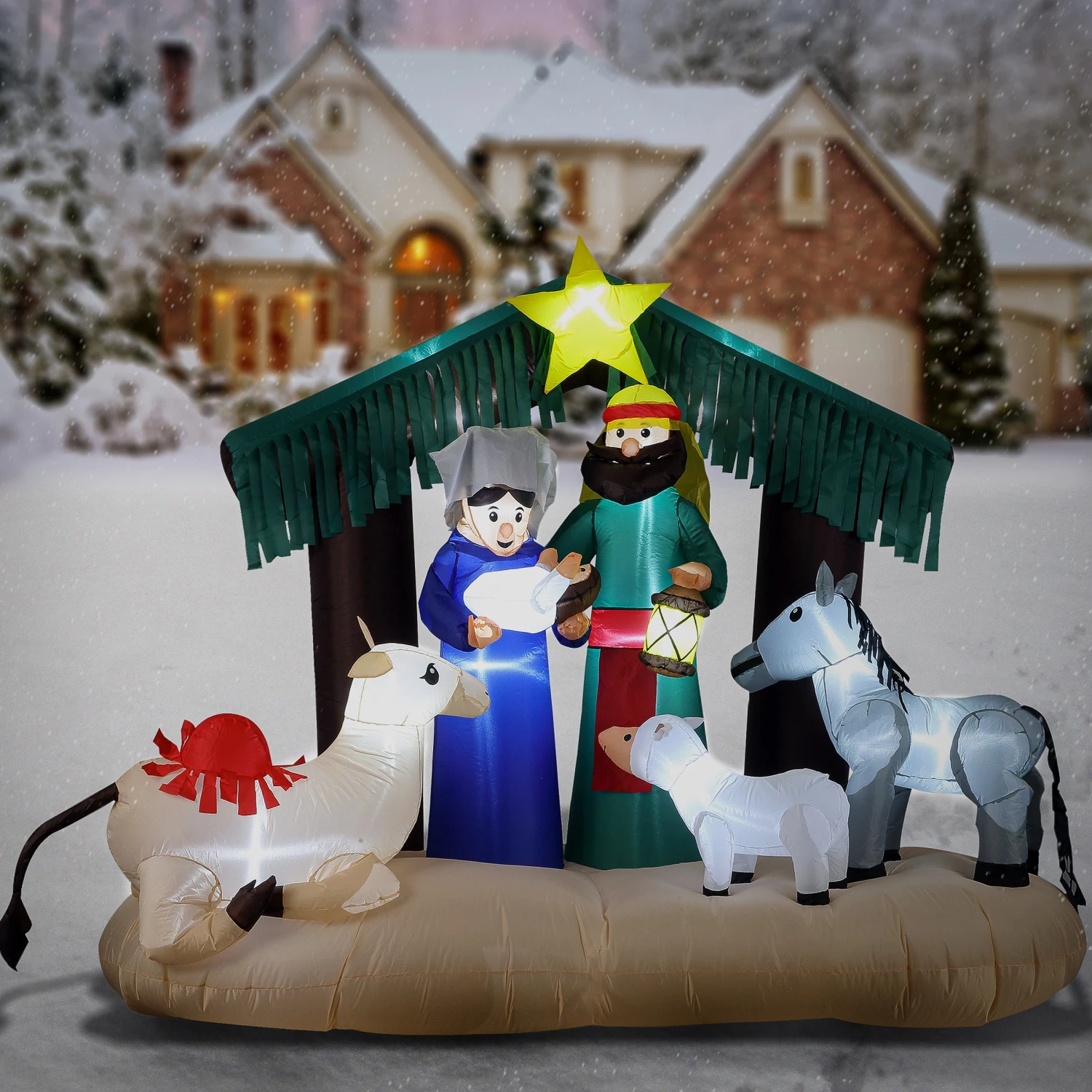 National Tree Company Inflatable Nativity Scene, LED Lights, Plug In, Christmas Collection, 65 Feet 4 National Tree Company Inflatable Nativity Scene, LED Lights, Plug In, Christmas Collection, 65 Feet - Image 2