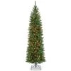 Artificial Pre-Lit Slim Christmas Tree, Green, Kingswood Fir, Multicolor Lights, Includes Stand, 6.5 Feet -National Tree Company KW7 313 65