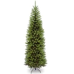 Artificial Slim Christmas Tree, Green, Kingswood Fir, Includes Stand, 7.5 Feet