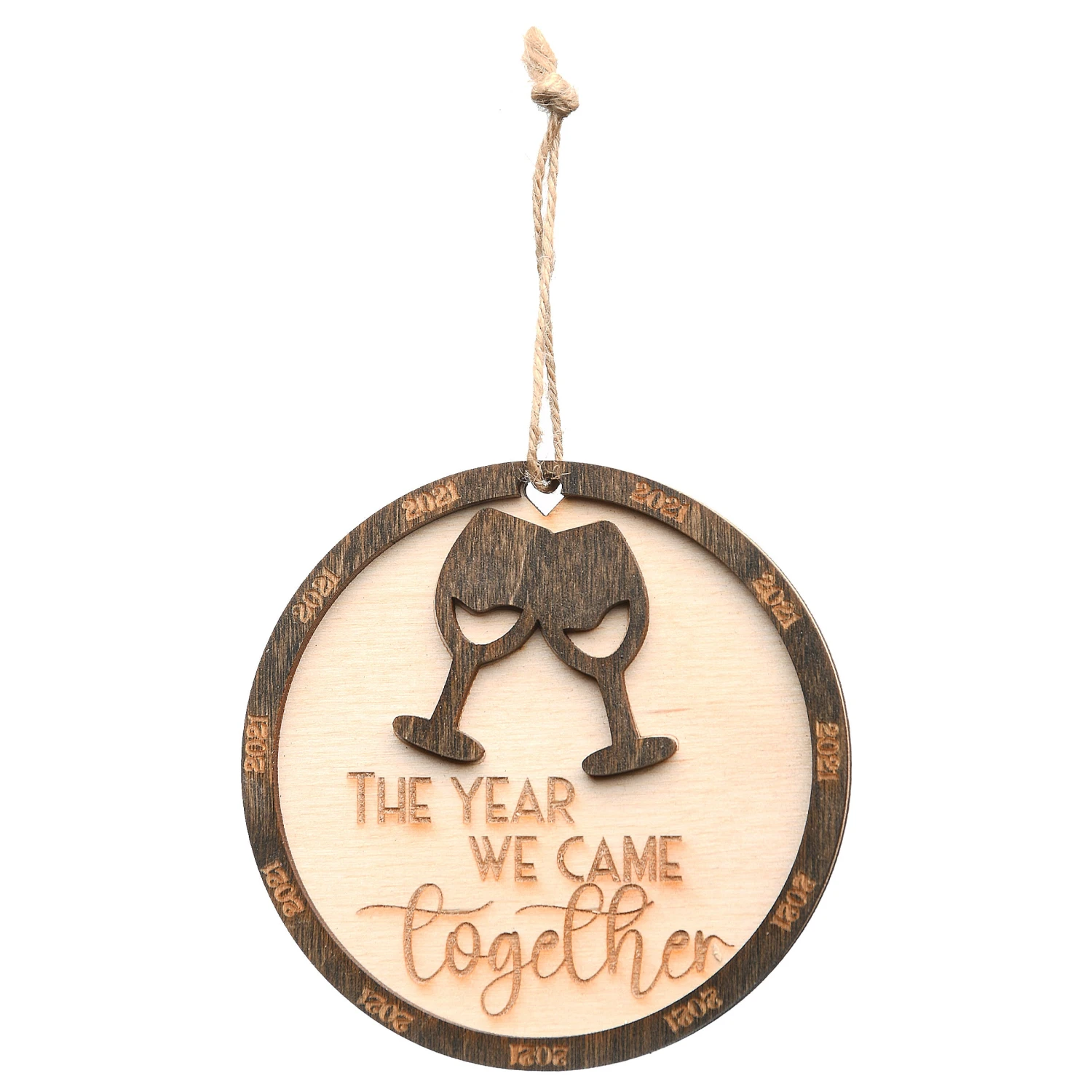 National Tree Company 2021 "The Year We Came Together" Wood Christmas Ornament With Hanging Loop, 3 In 2 National Tree Company 2021 "The Year We Came Together" Wood Christmas Ornament With Hanging Loop, 3 In