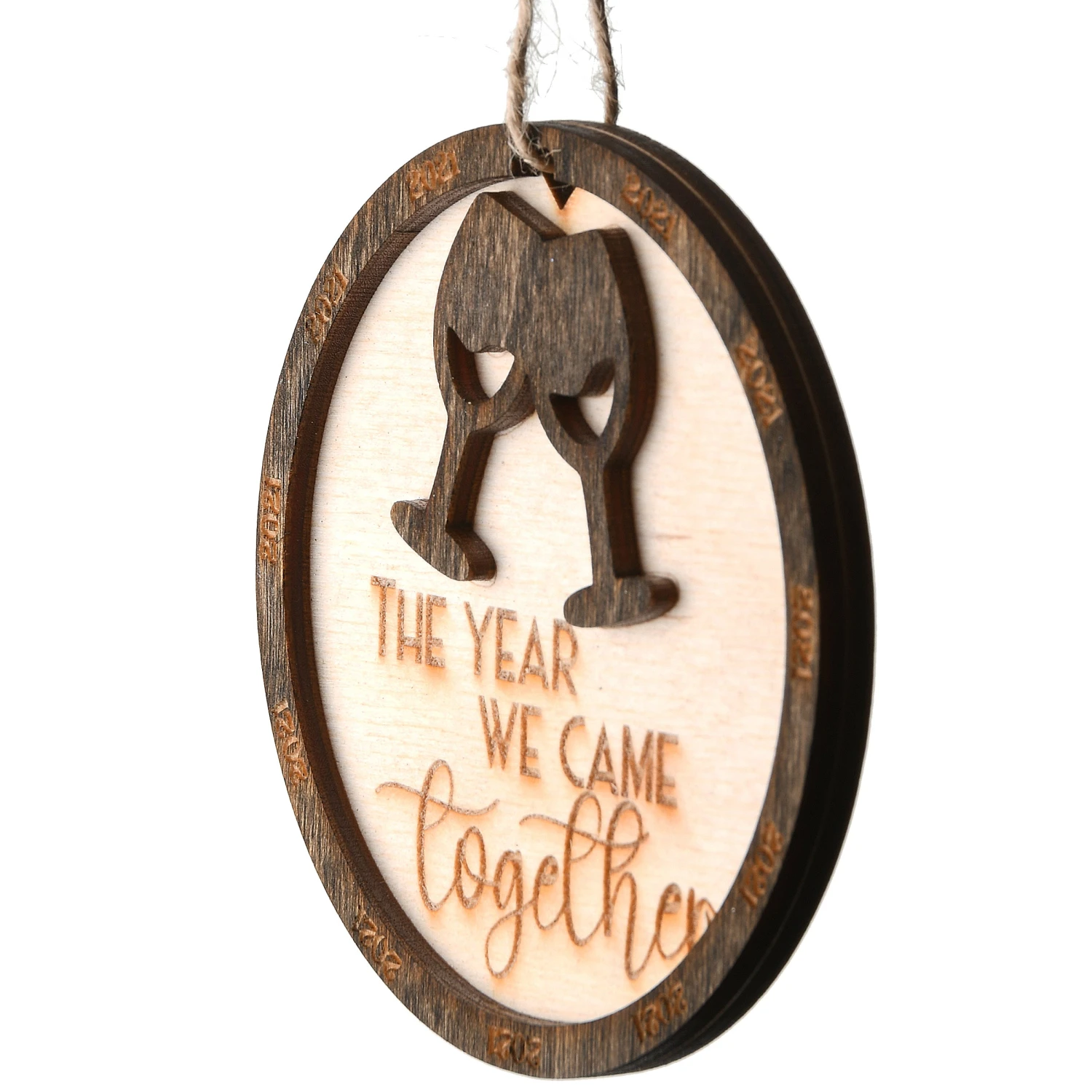 National Tree Company 2021 "The Year We Came Together" Wood Christmas Ornament With Hanging Loop, 3 In 4 National Tree Company 2021 "The Year We Came Together" Wood Christmas Ornament With Hanging Loop, 3 In - Image 3