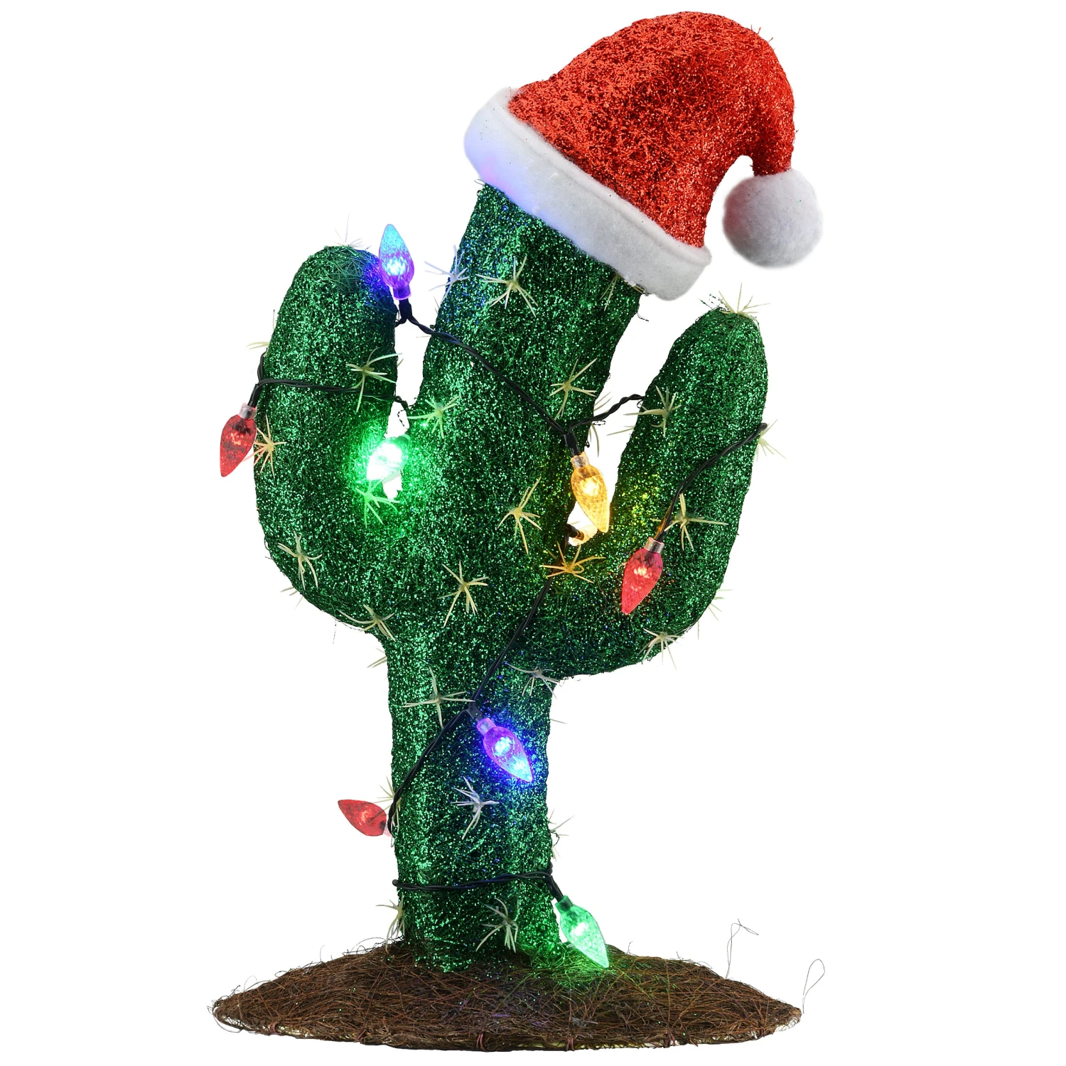 National Tree Company 18" Pre-Lit Green Christmas Cactus 3 National Tree Company 18" Pre-Lit Green Christmas Cactus