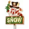 National Tree Company Pre-Lit 35" Snowman With SNOW Sign -National Tree Company MZC 1315