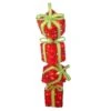 National Tree Company Pre-Lit Stack Of Red Gift Boxes Decoration, White Lights, Battery Operated, Christmas Collection, 34 Inches -National Tree Company MZSG 34LO