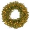 National Tree Company Pre-Lit Artificial Christmas Wreath, Green, Norwood Fir, Dual Color LED Lights, Christmas Collection, 36 Inches -National Tree Company NF 304D 30W B1