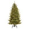 Pre-Lit 'Feel Real' Artificial Slim Christmas Tree, Green, Natural Fraser Fir, White Lights, Includes Stand, 4.5 Feet -National Tree Company Natural Fraser Slim