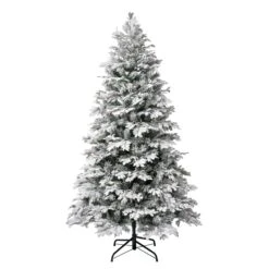 National Tree Company First Traditions Acacius Snowy Christmas Tree With Hinged Branches, 7.5 Ft