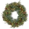 National Tree Company Pre-Lit Artificial Christmas Wreath, Green, Colonial Fir, White Lights, Decorated With Pine Cones, Berry Clusters, Christmas Collection, 24 Inches 1 National Tree Company Pre-Lit Artificial Christmas Wreath, Green, Colonial Fir, White Lights, Decorated With Pine Cones, Berry Clusters, Christmas Collection, 24 Inches -National Tree Company PECO7 395D24WBC