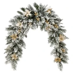 National Tree Company 6 Ft Frosted Colonial Fir Mantle Swag