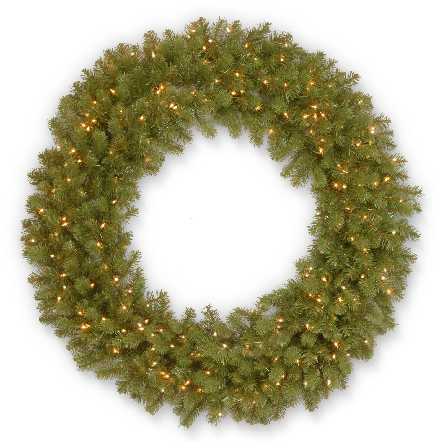 National Tree Company Pre-Lit Artificial 'Feel Real' Christmas Wreath, Green, Downswept Douglas Fir, White Lights, Christmas Collection, 48 Inches 3 National Tree Company Pre-Lit Artificial 'Feel Real' Christmas Wreath, Green, Downswept Douglas Fir, White Lights, Christmas Collection, 48 Inches