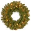 National Tree Company Pre-Lit Artificial Christmas Wreath, Green, Downswept Douglas Fir, White Lights, Christmas Collection, 24 Inches 2 National Tree Company Pre-Lit Artificial Christmas Wreath, Green, Downswept Douglas Fir, White Lights, Christmas Collection, 24 Inches -National Tree Company PEDD8 312L 24W1