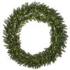 National Tree Company Pre-Lit Artificial Christmas Wreath, Green, Grande Fir, White Lights, Christmas Collection, 48 Inches -National Tree Company PEGF8 300L 48W
