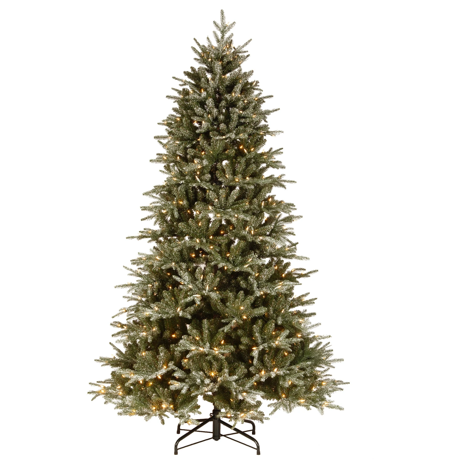 National Tree Company Pre-Lit 'Feel Real' Artificial Christmas Tree, Frosted Geneva, Green, White Lights, Includes Stand, 7.5 Feet 3 National Tree Company Pre-Lit 'Feel Real' Artificial Christmas Tree, Frosted Geneva, Green, White Lights, Includes Stand, 7.5 Feet